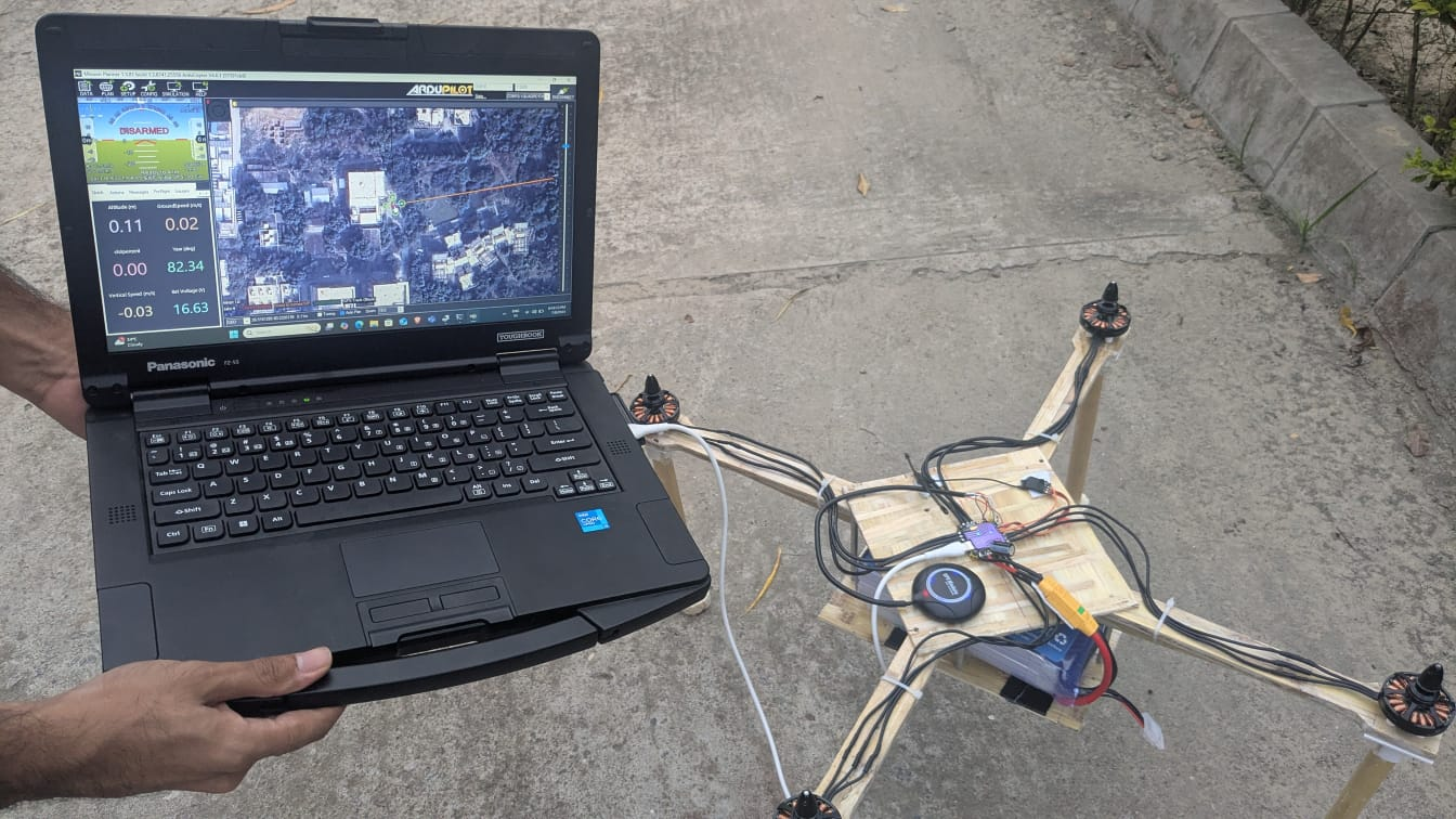 Custom canegrass quadrotor